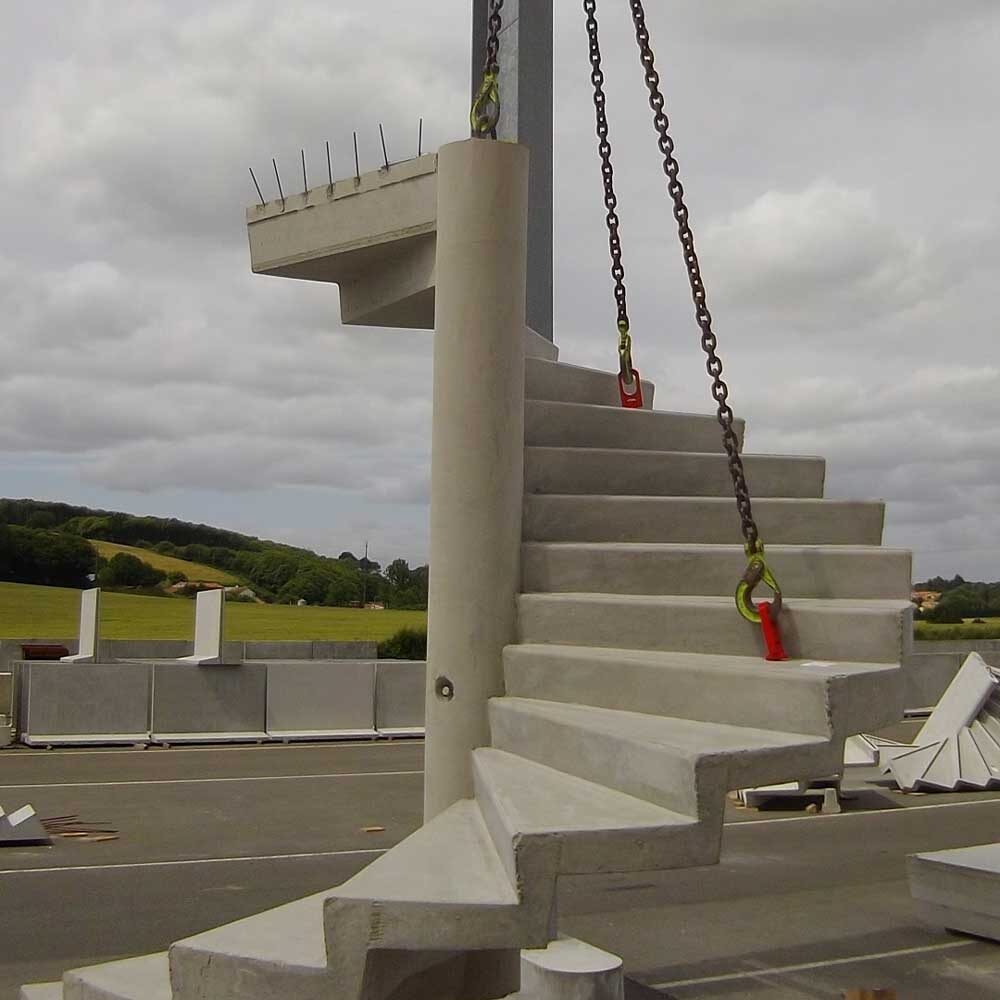 escalier helicoidal béton réalisation